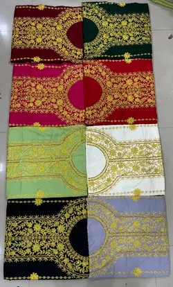 کندوره گلابتون‌دوزی شده بندری مدل کمربندی نخی ml151