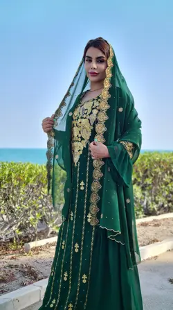 پیراهن عربی گلابتونی ml108