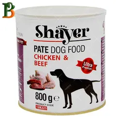 کنسرو سگ شایر طعم مرغ و گوشت قرمز 800 گرمی