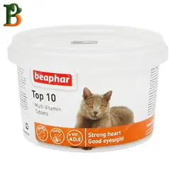 مولتی ویتامین گربه بیفار مدل Top 10 بسته 180 تایی
