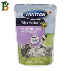 پوچ گربه وینستون طعم گوشت بره 100 گرمی