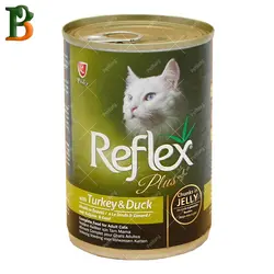 کنسرو گربه رفلکس طعم بوقلمون و اردک 400 گرم