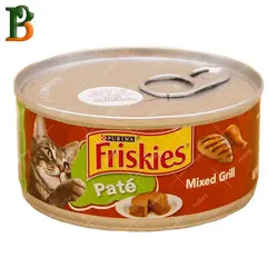 کنسرو گربه فریسکیز برند پورینا طعم گوشت گریل 156 گرمی
