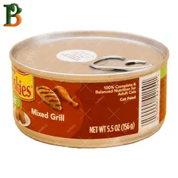 کنسرو گربه فریسکیز برند پورینا طعم گوشت گریل 156 گرمی