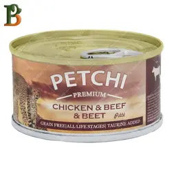 کنسرو گربه پتچی طعم گوشت گاو و مرغ و چغندر 120 گرمی