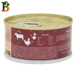 کنسرو گربه پتچی طعم گوشت گاو و مرغ و چغندر 120 گرمی