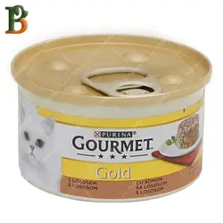 کنسرو گربه پورینا مدل گورمت گلد طعم ماهی سالمون 85 گرمی