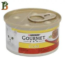 کنسرو گربه پورینا مدل گورمت گلد طعم گوشت گاو 85 گرمی