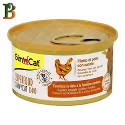 کنسرو گربه جیم کت طعم مرغ و هویج 70 گرمی