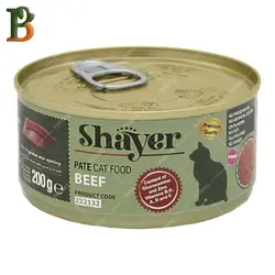 کنسرو گربه شایر طعم گوشت گاو 200 گرمی