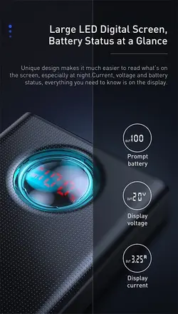 پاور بانک ۶۵ واتی بیسوس با ظرفیت 30000 آمپر بیسوس مدل  Baseus PPLG