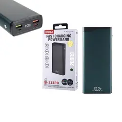 پاوربانک هیسکا مدل QI-212PD ظرفیت 20000 میلی آمپر ساعت - فون لایف
