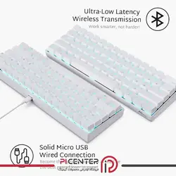 کیبورد گیمینگ مکانیکال RK ROYAL Wired/Wireless LED KLUDGE RK61 61 Keys