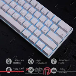 کیبورد گیمینگ مکانیکال RK ROYAL Wired/Wireless LED KLUDGE RK61 61 Keys