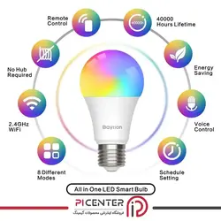 لامپ هوشمند Smart Wifi Bulb,Smart Bulb RGB Color