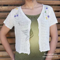 کت کوتاه قلاب بافی