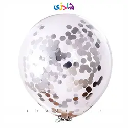 بادکنک پولکی نقره ای