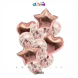 پک ۱۰عددی پولکی رزگلد