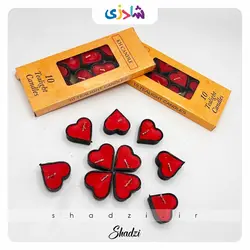 شمع وارمر قلبی ۱٠عددی قرمز