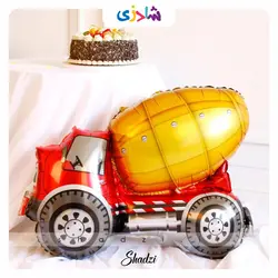 بادکنک ماشین آلات راهسازی طرح میکسر | بادکنک هلیومی و لوازم جشن تولد