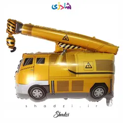 بادکنک ماشین آلات راهسازی طرح جرثقیل | بادکنک هلیومی و لوازم جشن تولد