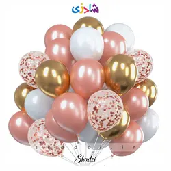 پک 25عددی کروم پولکی رزگلد