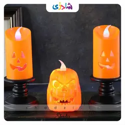 چراغ کوچک کدو تنبل طرح شمع