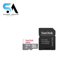 کارت حافظه microSDHC سن دیسک مدل Ultra کلاس 10 استاندارد UHS-I U1 سرعت 80MBps 533X ظرفیت 16 گیگابایت