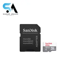 کارت حافظه microSDHC سن دیسک مدل Ultra  کلاس 10 استاندارد UHS-I سرعت 100MBps ظرفیت 32 گیگابایت به همراه آداپتور SD