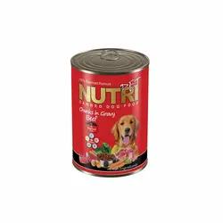 کنسرو مخصوص سگ بالغ حاوی گوشت گاو Nutripet