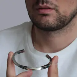 دستبند استیل بنگل کد d204