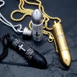 گردنبند فشنگ و صلیب کد sp330