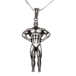 گردنبند نقره فیگور بدنسازی
