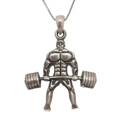 گردنبند مردانه نقره طرح بدنسازی کد sp250