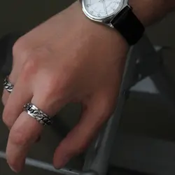 انگشتر مردانه مدل زنجیر دار اسپینر کد ri23