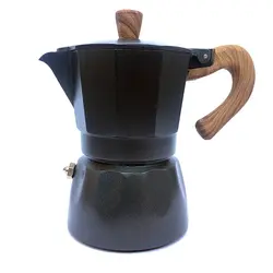 قهوه ساز موکاپات رنگی دسته طرح چوب 3 کاپ | قهوه سیراف