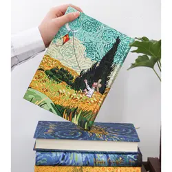 دفتر جلد سخت 100 برگ طرح ونگوگ