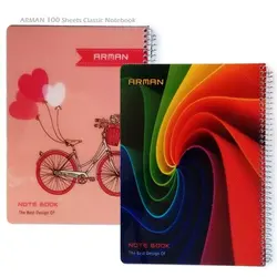 دفتر 100 برگ جلد طلقی