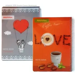 دفتر 100 برگ جلد طلقی