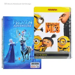 دفتر 50 برگ خط دار طلقی طرح کلاسیک و فانتزی