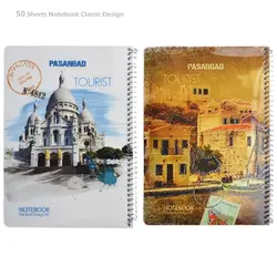 دفتر 50 برگ خط دار طلقی طرح کلاسیک و فانتزی