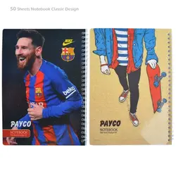 دفتر 50 برگ خط دار طلقی طرح کلاسیک و فانتزی