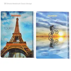 دفتر 50 برگ خط دار طلقی طرح کلاسیک و فانتزی