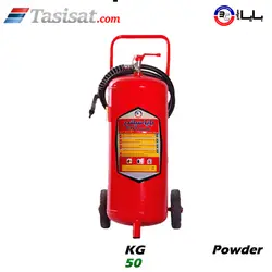 کپسول آتش نشانی 50 کیلویی پودری ( پودر و گاز ) بایا سیلندر چرخ دار ( ارابه دار )
