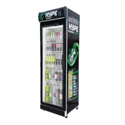 عمده یخچال ایستاده ویترینی فروشگاهی عرض 70 سانتی متر با موتور دمپر و با طرح دلخواه