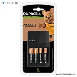 شارژر باتری دوراسل به همراه باتری قلمی و نیم قلمی مدل Duracell 1013490