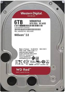 هارددیسک اینترنال وسترن دیجیتال قرمز مدل WD60EFAX ظرفیت 6 ترابایت