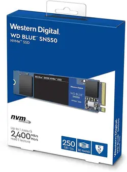 حافظه SSD وسترن دیجیتال مدل Blue WDS250G2B0C ظرفیت 250 گیگابایت
