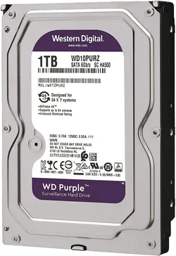 هارددیسک اینترنال وسترن دیجیتال بنفش 1 ترابایت مدل Purple WD10PURZ