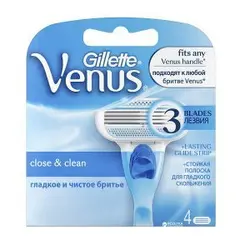 یدک تیغ اصلاح ژیلت 4 عددی venus close and clean
